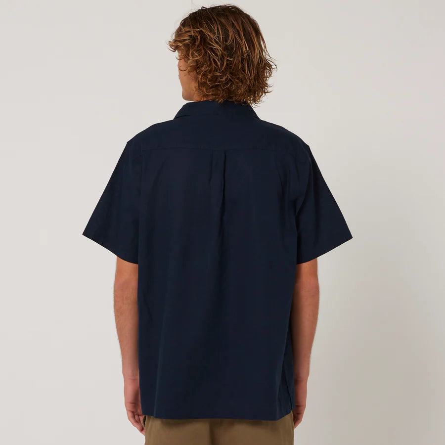 MENS LINEN POCKET SS SHIRT