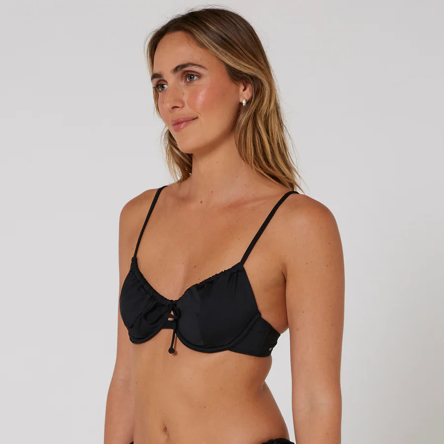LADIES HYAMS TIE FRONT B/TOP