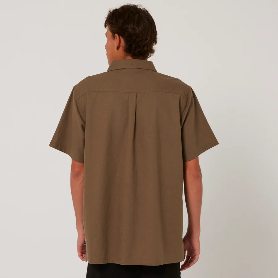 MENS LINEN POCKET SS SHIRT