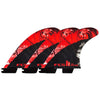 FCS II MB PC CARBON LARGE RED TRI RETAIL FINS