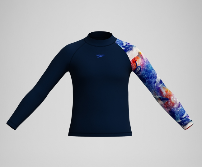 PRNT LS RASH TOP