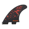 FCS II FT PC LARGE BLACK/RED TRI RETAIL FINS