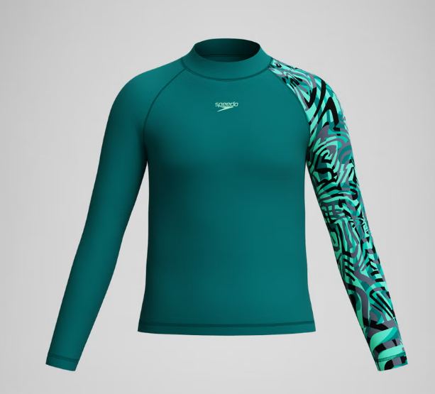PRNT LS RASH TOP
