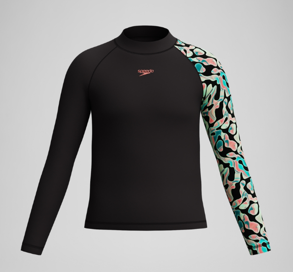 PRNT LS RASH TOP