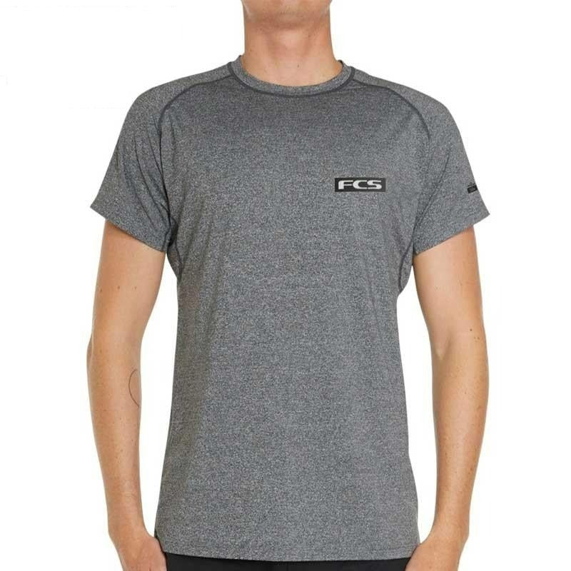 R/HYBRID SS RASH VEST DARK HEATHER GREY L