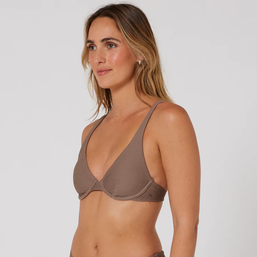 LADIES HYAMS-RIB BRA B/TOP