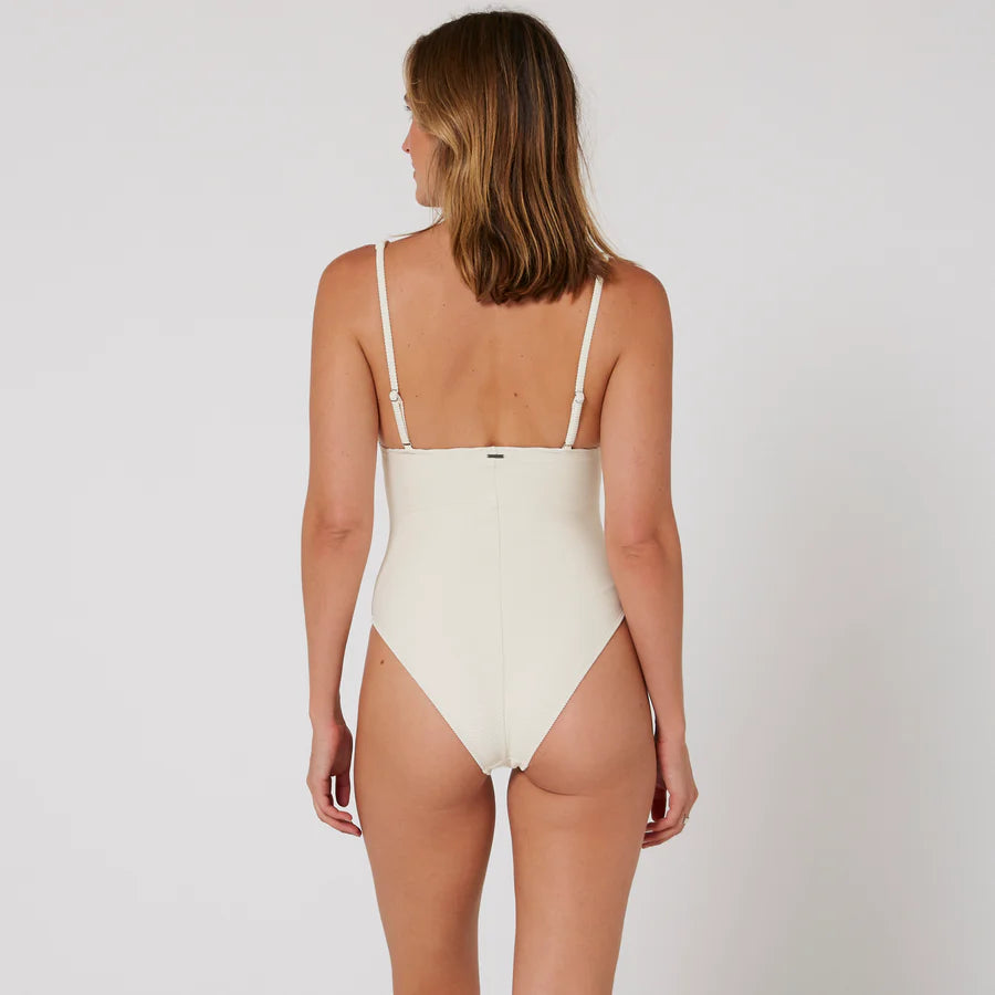 LADIES HYAMS-RIB PLUNGE O/P